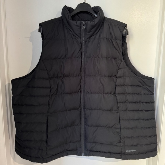Down puffer vest - Lands End - Women's Plus 3X - black - Picture 1 of 5